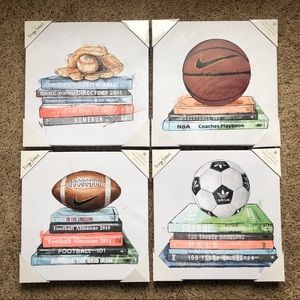 Children’s Sports Theme Wall Art Nike & Adidas Kid